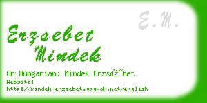 erzsebet mindek business card